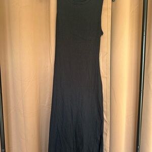 New Treasure and Bond Nordstrom Black Ribbed Midi Dress with Open back M